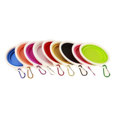 China Portable Collapsible Collapsible Collapsible Collapsible Silicone Travel Bowl Dog Bowl for Dogs Food Water Feeding for sale