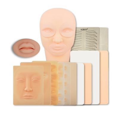 China Custom Permanent Makeup 3D Individual Wholesale Package Forming Microblading Latex Skin PMU Fake Tattoo Practice Skin Silicone for sale