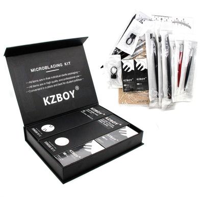 China Individual Package KZBOY Private Label Tattoo PMU Supplies Microblading Kit Semi Permanent Microblading Starer Kit Box For Eyebrow Embroidery for sale