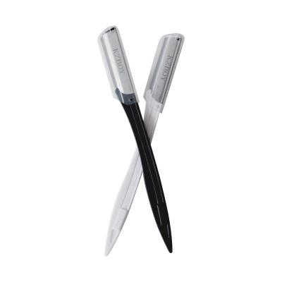 China With KZBOY Private Label Stainless Steel Eyebrow Shaper Knife Eyebrow Razors White Black With Plastic Cover For Forehead Trimmer for sale