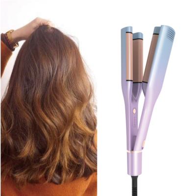 China PET+PC 3 Barrel Curling Iron Ikonic Electric Mermaid Hair Wave Mermaid Hair Curler Mini Deep Wave Hair Crimper Hair Iron for sale