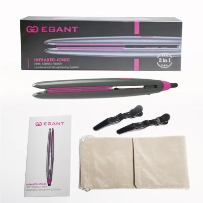 China New design 2021 hotel ptc Heater Wholesale Flat Irons with infrared function flat iron hair straightener curler for sale