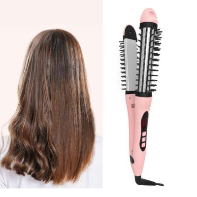 China Cheap hotel custom portable flat irons shaping bling ceramic hair straightener with crystal rhinestone for sale