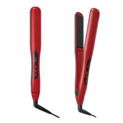 China Hotel Professional Permanent Titanium Customize Red Floating Flat Iron Flat Hair Straightener for sale