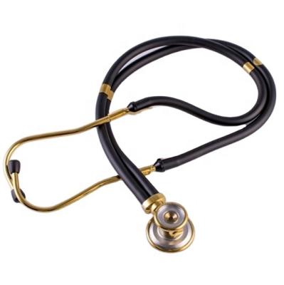 China Double Head Metal Gold-gilding Reusable Disposable Stethoscope for sale