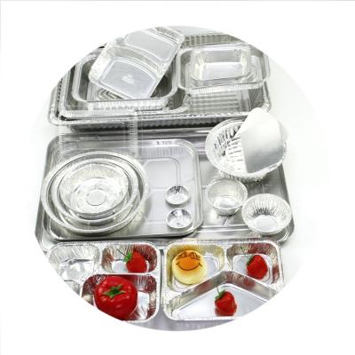 China Factory Supply 350Ml Eco - Friendly Aluminum Foil Food Container For Parties for sale