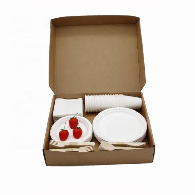 China Disposable biodegradable hot sale bamboo tableware with best price for sale