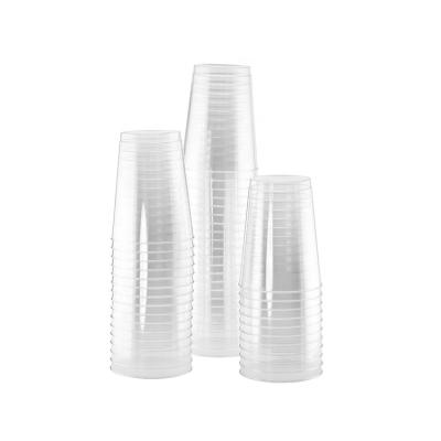 China 100 Packs Disposable Cups 12 Ounce Clear Plastic Disposable Clear Plastic Water Cups for sale