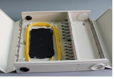 China 24 Cores Wall Mounted Optical Fiber Distribution Frame Plastic Terminal Box for sale