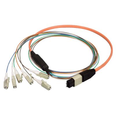 China 8 fibers optical MPO MTP Fanout Patch Cord for High Density Cable Management for sale