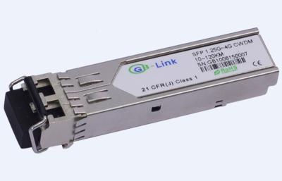 China CWDM SFP Fiber Modules 80km Small Form Factor Pluggable Transceiver 1.25Gb/s for sale