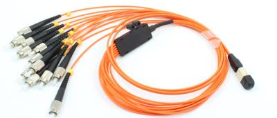 China Orange 24 fibers MPO MTP mode conditioning patch cord cable assemblies for sale