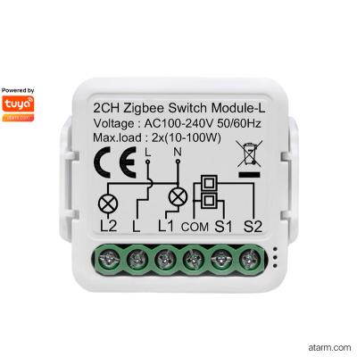 China PC - V0 SML-02 Z-L Zigbee 2CH Lno-neutral Switch Module for sale