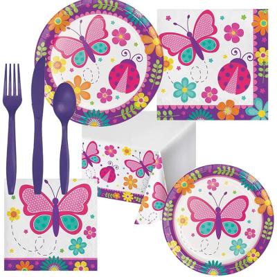 China Modern Butterfly Theme Party Supplies for Girl Birthday Party Tea Party Baby Shower for sale