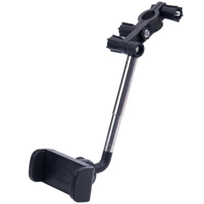 China 2 Colors Car Rearview Mirror Adjustable Phone Holder Mount Mobile Phone Holder For Car Rear Seat for sale