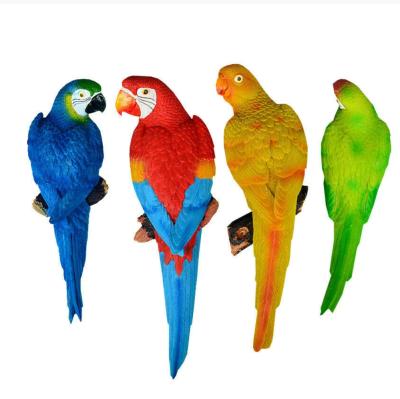 China China Resin Bird Hanging Parrot Tree Wall Decors Sculpture Nature Lovers In Home Garden Craft&Gift for sale