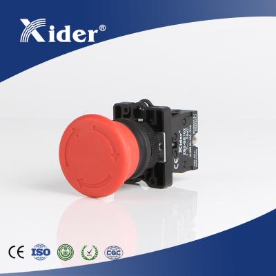 China XB-ES542 30mm 40mm 10A IP65 N/C or N/C+N/O Tower To Release Mushroom Push Button Switch for sale