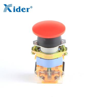 China N/O+N/C Mushroom Lock Turn Reset Master Push Button Switch LA38-A-11M&11ZS for sale