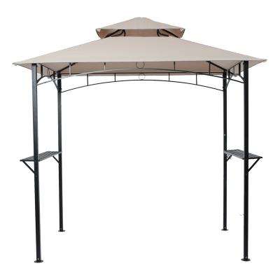 China Durable 2.4X1.5M Metal BBQ Gazebo Garden Steel Gazebo Garden Canopy Patio Furniture for sale