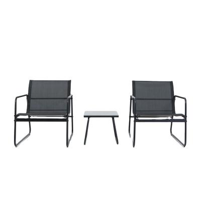 China 3pcs Teslin Multifunctional Steel Patio Furniture Outdoor Balcony Set for sale