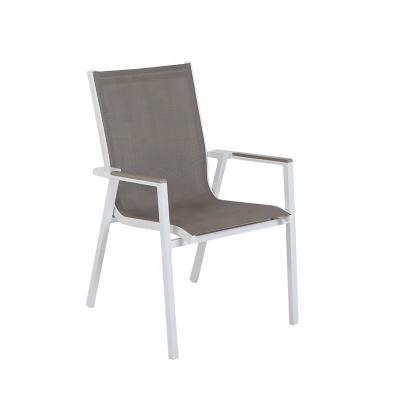 China Modern Outdoor Alu Teslin Furniture Patio Garden Chair With Arm for sale