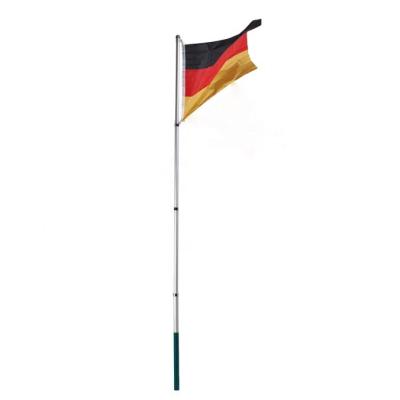 China Outdoor Flag Extendable 4 Section Aluminum 4 Meter Telescopic Flag Pole With Flag for sale