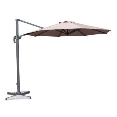 China Crank Polyester Roma Parasols Umbrella Cantilever Luxury 3M Alu System Garden Patio Furniture for sale