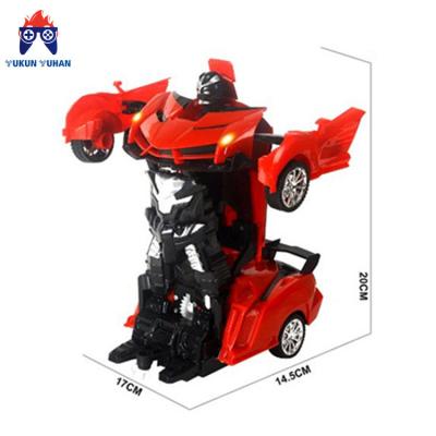 China Factory Direct Sales RC Model Stunt Car Children's Toy 1:16 Five-Way One-Button Deformation Remote Control Police Car for sale