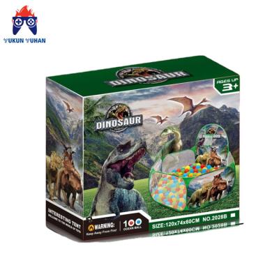 China Toy Factory Amazon Soft Wholesale Hot Selling Foldable Simulated Dinosaur Shooting and Playing with 100 Ocean Ball Boys and Girls Tents for sale