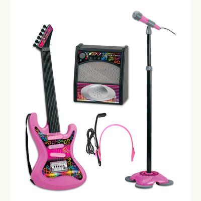 China Musical Instruments Children's Beginner Musical Instrument Toys Electric Guitar Karaoke High Quality Set for sale