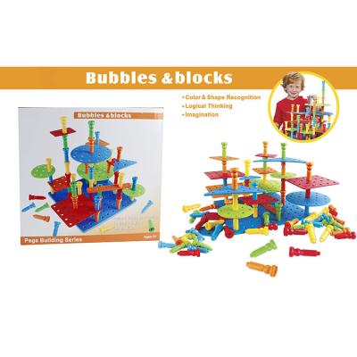 China Amazon Low Price Funny Hot Sale Children's Diy Intellectual Desktop Building Block Plastic Toys for sale