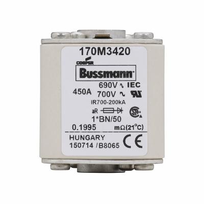 China Industrial Control In Shipping 450A 690V 170M3420 Bussmann 170M Series Fuse High Speed ​​Square Body Fast Fuse for sale