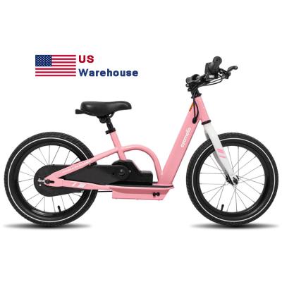 China Free shipping CYCMOTO USA 14 16 inch 21.6v steel warehouse kids ebike 80w electric balance bike for girls for sale