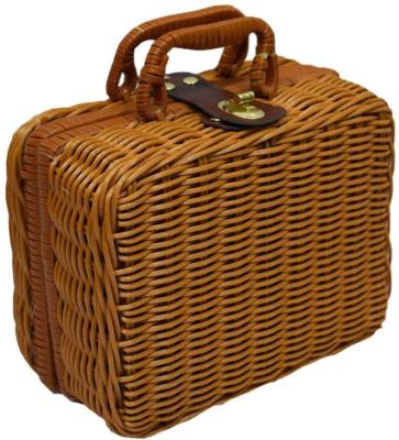 China Large Sustainable Classic Picnic Basket For 2 Person With Sturdy Woven Lid And Handle Body With Washable Liner Woven Rattan Picnic Basket for sale