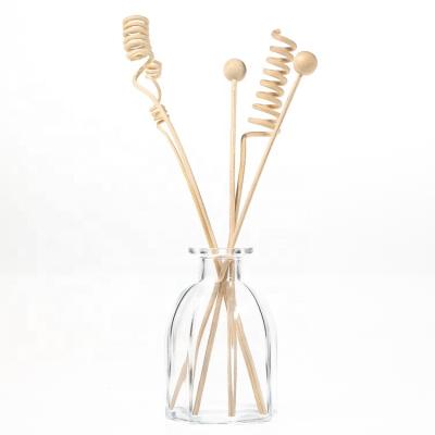 China Fiber Stocked Reed Oil Car Diffuser Bamboo Flower Perfume Bottle and Sticks with Ball Rattan Amber Fragrance Aroma Diffuser Stick for sale