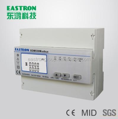 China 4 Wire MI Electricity Meter SDM530-Modbus Three Phase Energy Meter SDM530CT-Modbus for sale