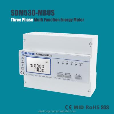 China KWH measurements EASTRON SDM530-Mbus multifunctional 3 phase DIN rail meter, smart energy meter good price, Mbus meter for sale