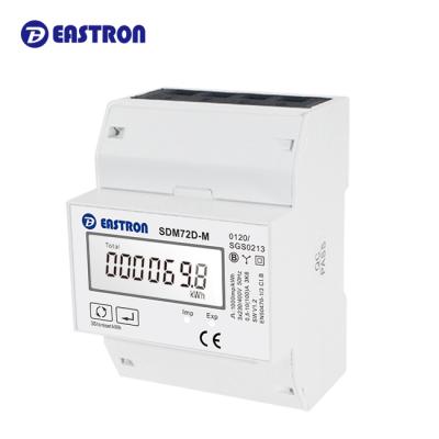 China EV Practicing SDM72 D-M Din Rail Smart Digital KWH 3 Phase Electric Meter Price for sale