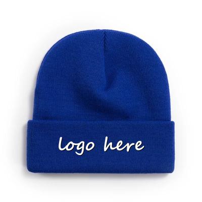 China JOINT Winter Sports Beanie Embroidery Custom Logo Acrylic Winter Beanies Hat Custom Knit Beanie for sale