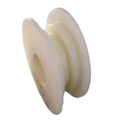 China Customized High Strength Plastic Nylon Nylon Pulley Wheel Mechanical CNC Machined Spline Pulley Pom Pulley For Machinery for sale