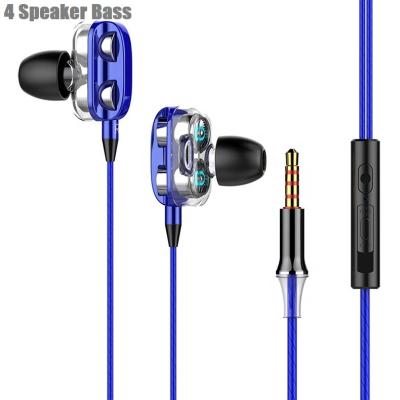 China In-Ear Bass Headset Metal Wired Earphone Stereo In-Ear Headphones With MIC For Xiaomi Huawei Phones for sale