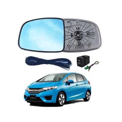 China Wide View 1 Pair Side Mirror Blue Glass Lens For HONDA FIT Jazz 2014-2018 Heated/No Wide View Anti-glare Heated Door Mirror for sale