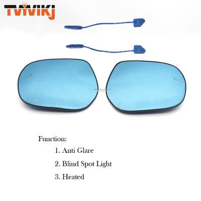 China Blind Spot Anti-Glare System Monitor 1 Pair Outer Side Mirror Blue Glass Lens With Blind Spot Light For Toyota Land Cruiser PRADO LEXUS GX460 Anti-Glare for sale