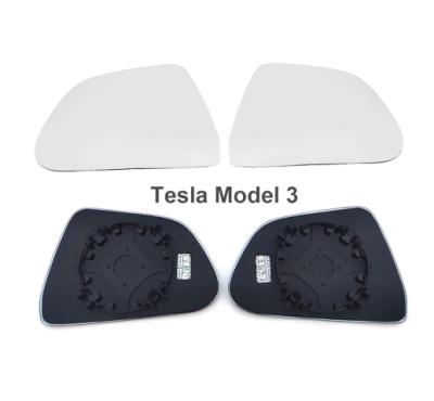 China Wide Angle View 1000R 1 Pair Side Mirror Blue Glass Lens For Tesla Model 3 Model3 Wide Angle View 2017-2021 Anti-glare Door Mirror for sale