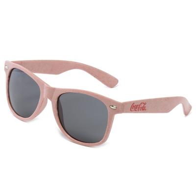 China Fashion Cheap Wholesale Plastic Frame Sunglasses Custom Promotion Sunglasses 2021 New Material Wheat straw Recycling for sale