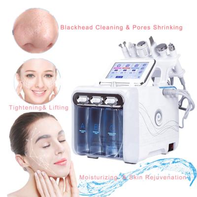 China Beauty 6 in1 Hydraulic Exfoliators Dermabrasion Blackhead Remover Facial Skin Cleanser Aqua Hydra Microdermabrasion Machine for Deep Cleansing for sale