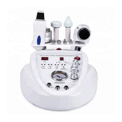 China Exfoliators 5 in 1 Diamond Dermabrasion Machine For Face Skin Scrubber RF Eye Micro Current Ultrasonic Deep Cleansing Eye Device for sale