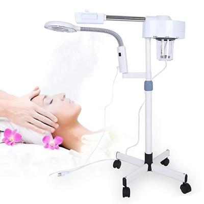 China 3 in1 Ozone Moisturizer Mist UV Facial Lamp Steamer LED Personal Home Salon Spa Skin Cleansing Professional Hot Cool Cold Steamer Face for sale