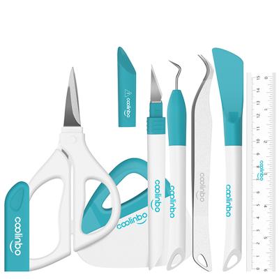 China DIY Opener DIY Use Hook Spatula Scraper Scissors Tweezers Ruler Craft Vinyl Weeding Tool Kit for sale