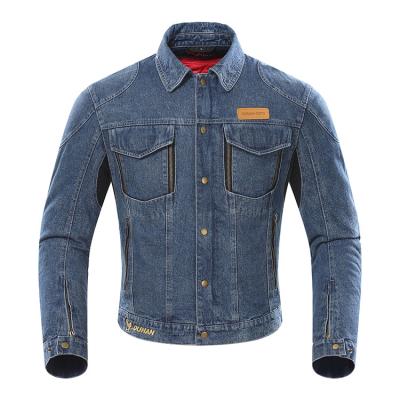 China Custom Logo Men's Motorcycle Denim Jackets Custom CE Jacket OEM Denim Armored Riding Jacket Protector for sale